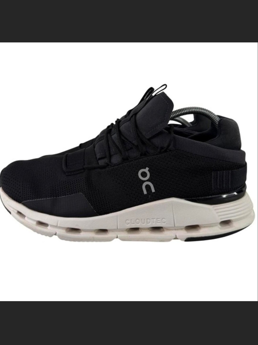 On Running Black Athletic Cloudtec Sneakers with White Midsole